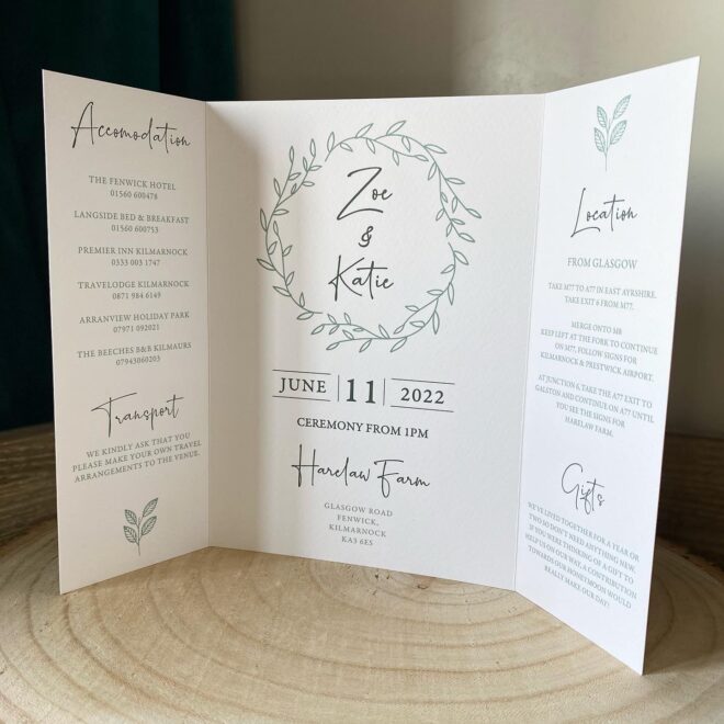Botanica Gatefold Wedding Invitation